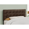 Monarch Specialties Bed, Headboard Only, Full Size, Bedroom, Upholstered, Pu Leather Look, Brown, Transitional I 6000F